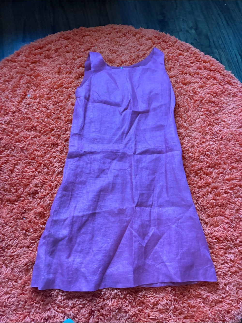 Sleeveless Linen A-Line Dress in Lavender Purple